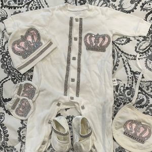 0-3 month baby girl take home outfit
